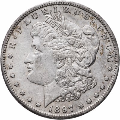 купить США 1 доллар (dollar) 1897 S Доллар Моргана знак монетного двора: "S" - Сан-Франциско