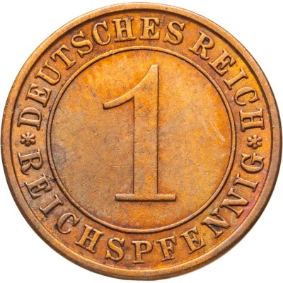 купить Германия 1 рейхспфенниг (reichspfennig) 1931 E знак монетного двора "E" — Мульденхюттен