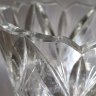 Купить Ваза с геометрическим декором и фигурным краем, хрусталь, алмазная грань, СССР, 1970-1990 гг.