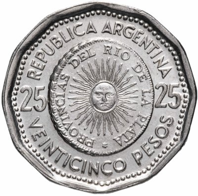 купить Аргентина 25 песо (pesos) 1965
