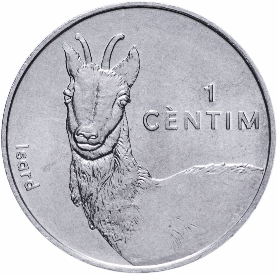 купить Андорра 1 сантим (centime) 2002 "Пиренейская серна"