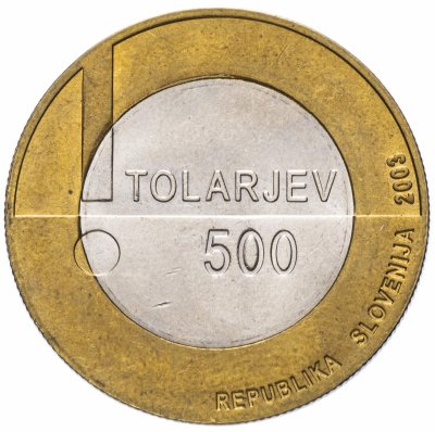 Купить Словения 500 толаров (tolarjev) 2003 "Европейский год людей с ограниченными возможностями"