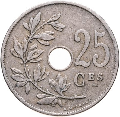 купить Бельгия 25 сантимов (centimes) 1920 Надпись на французском - 'ROYAUME DE BELGIQUE'