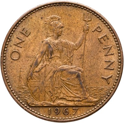 купить Великобритания 1 пенни (penny) 1967