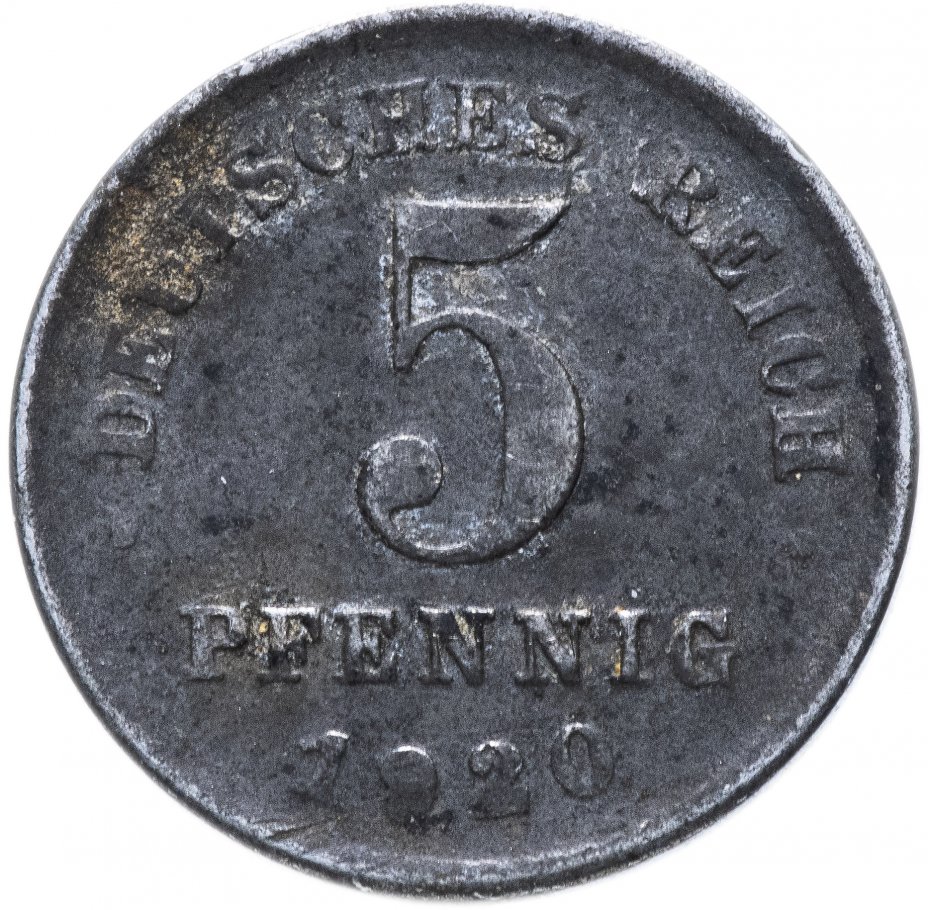купить Германия 5 пфеннигов (pfennig) 1920 D