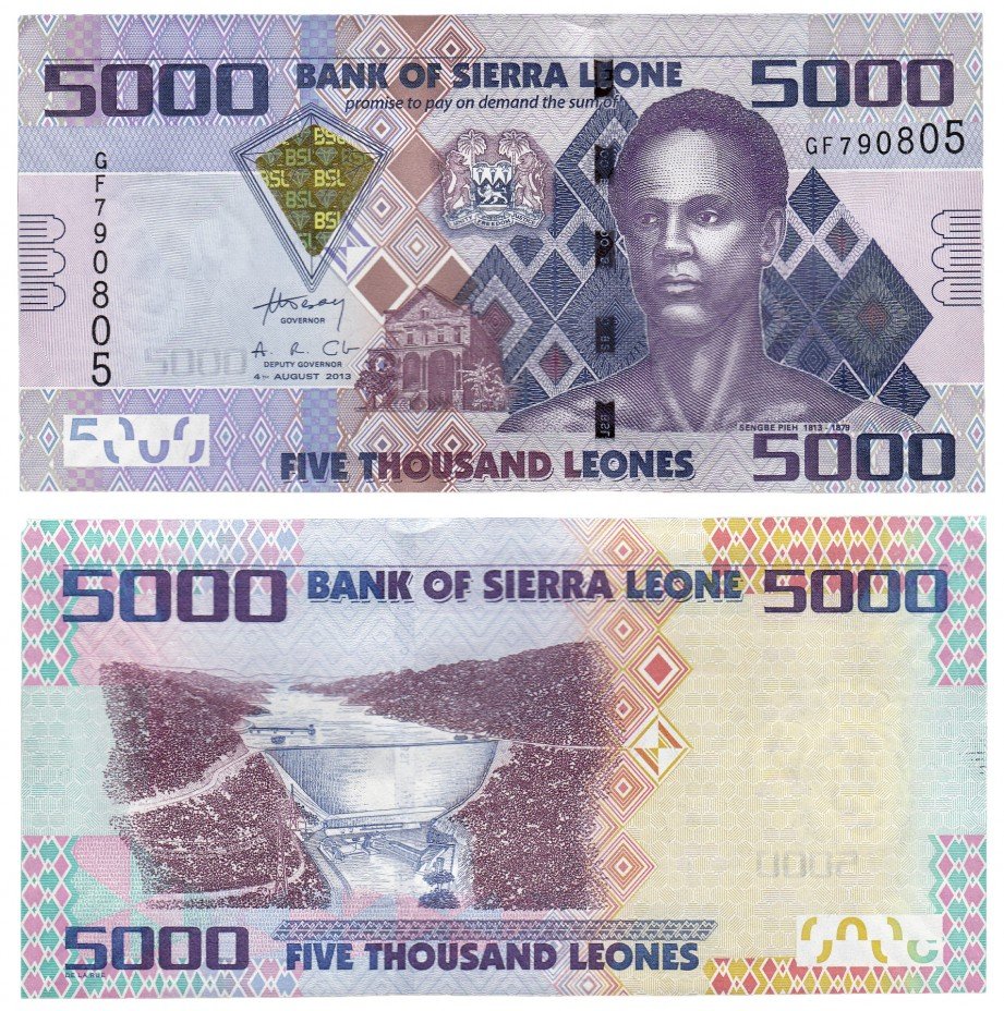 купить Сьерра-Леоне 5000 леоне 2013 (Pick 32b)