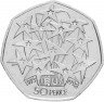 Купить Великобритания 50 пенсов 1998 "25-летие членства в Европейском Союзе"