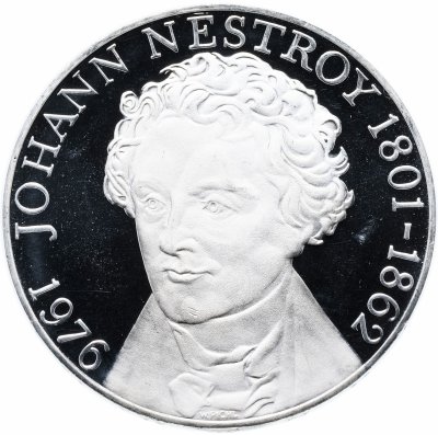 купить Австрия 100 шиллингов (shillings) 1976 "175 лет со дня рождения Иоганна Нестроя"