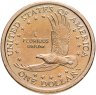 Купить США 1 доллар (dollar) 2000 Sacagawea dollar (Сакагавея доллар - парящий орёл) знак монетного двора "P" - Филадельфия