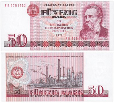 купить Германия (ГДР) 50 марок 1971 (Pick 30а) Фридрих Энгельс