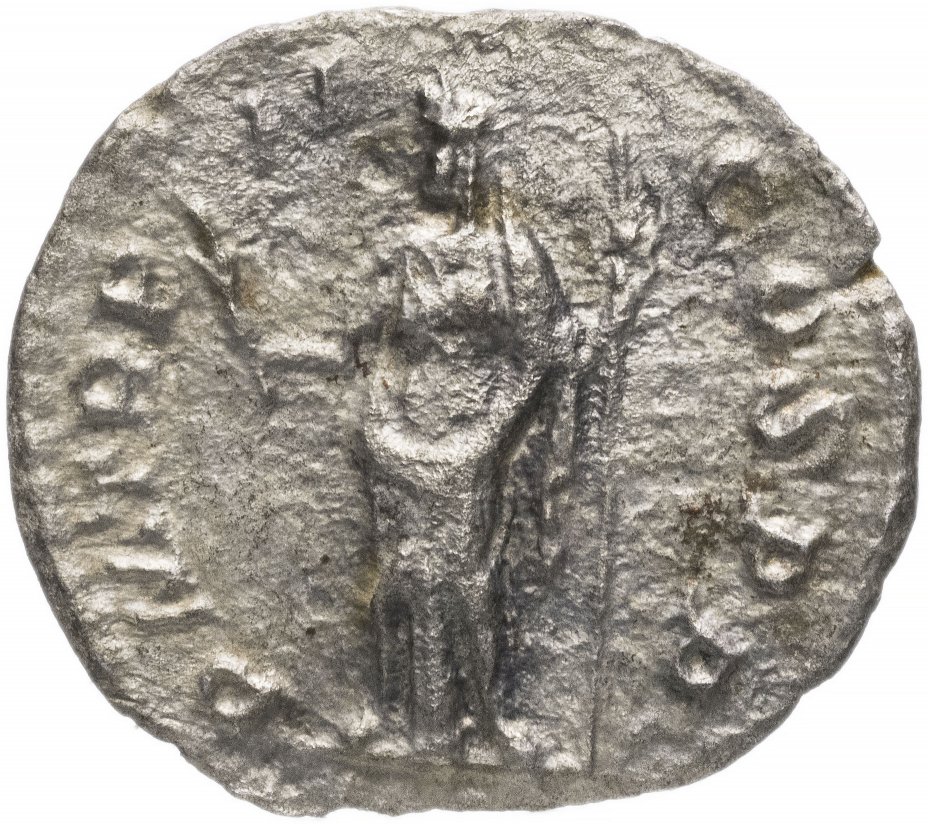 купить Римская Империя, император не установлен, денарий (?) (реверс: фигура стоит прямо; в руках - ветвь и скипетр)