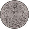 Купить Великобритания 1 крона (25 новых пенсов) 1977 "25 лет правления Елизаветы II"