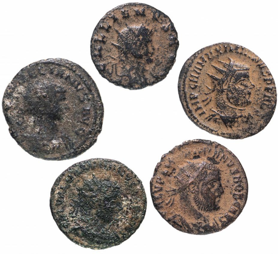 купить 5 монет Римской империи III-V вв (состояние F-VF)