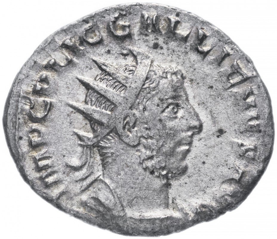 купить Римская Империя Галлиен 253-268 гг антониниан (реверс: Воин стоит влево, опираясь на щит)