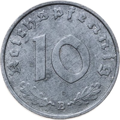 купить Германия, Третий рейх 10 рейхспфеннигов (reichspfennig) 1944 B