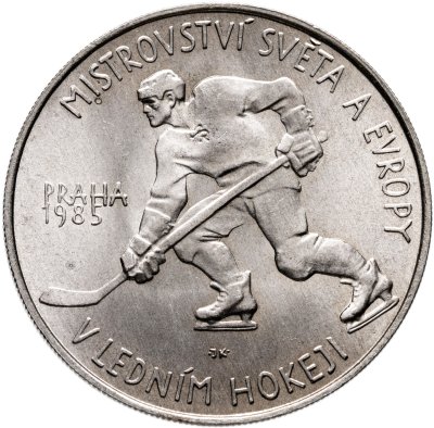 купить Чехословакия 100 крон 1985 "Чемпионат Мира и Европы по хоккею"