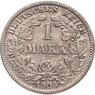 купить Германия 1 марка (mark) 1905, знак монетного двора: "J" - Гамбург