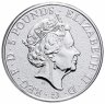 Купить Великобритания 5 фунтов (pounds) 2017 "Звери королевы - Красный дракон Уэльса"