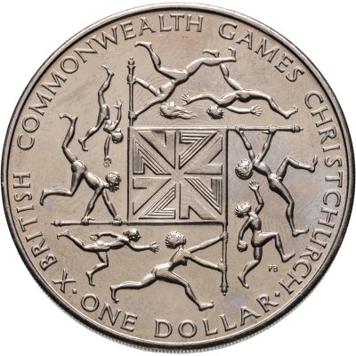 купить Новая Зеландия 1 доллар (dollar) 1974 "X Британские Игры Содружества"