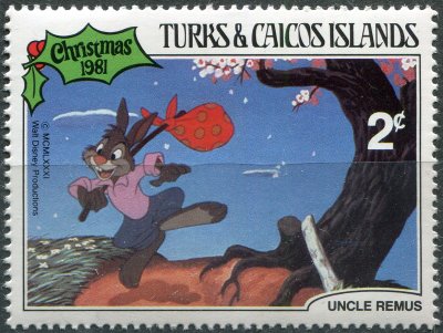 купить Теркс и Кайкос Почтовая марка 1981 "Братец Кролик прогуливается по лесу"