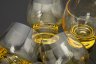 Купить Набор бокалов  для крепких напитков на 5 персон  желтого цвета, цветное стекло, Гусевской хрустальный завод (Гусь-Хрустальный), СССР, 1960-1970 гг.