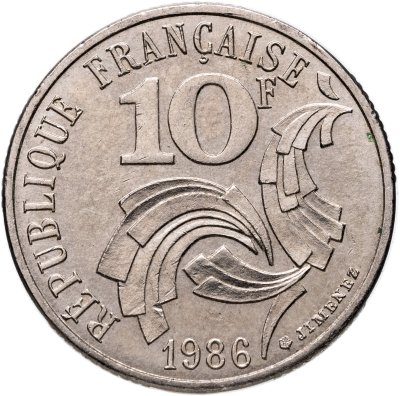 купить Франция 10 франков (francs) 1986 "Свобода, Равенство, Братство"