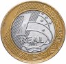 Купить Бразилия 1 реал (real) 2002 "100 лет со дня рождения Жуселину Кубичека"