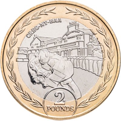 купить Остров Мэн 2 фунта (pounds) 2024 "Гонки на мотоциклах Крег-нью-Баа"