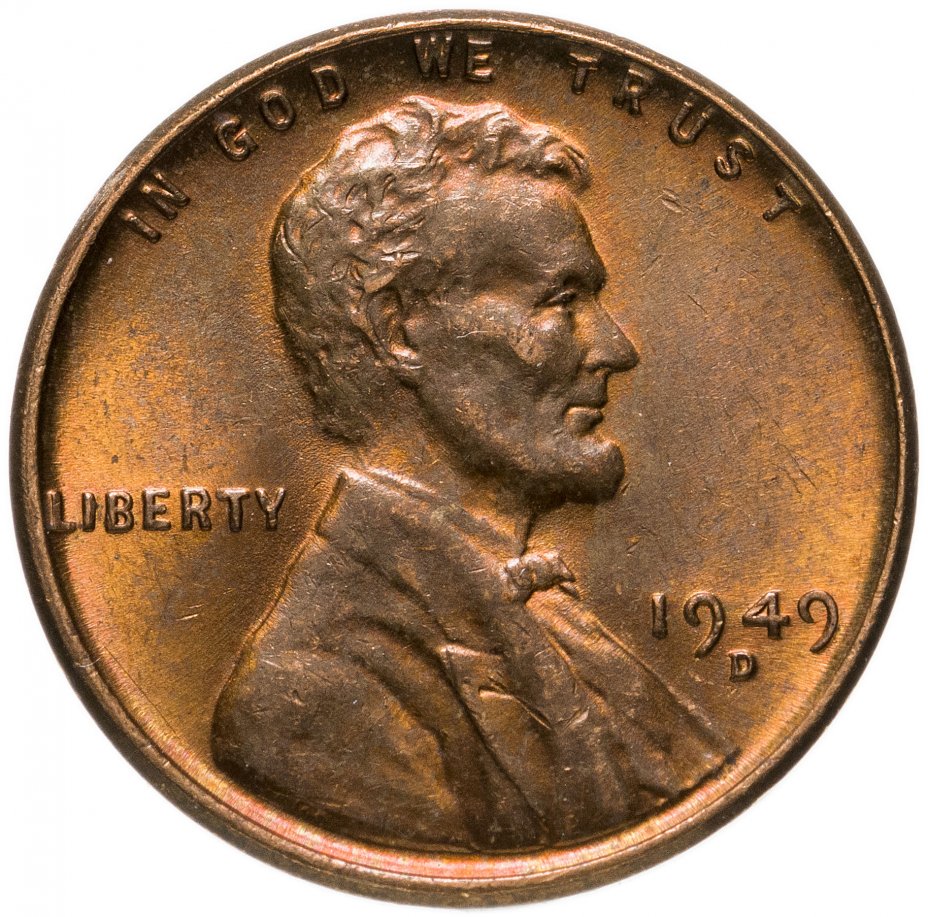 купить США 1 цент 1949 D