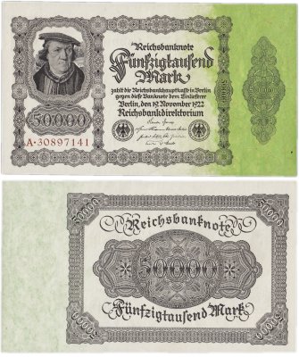 купить Германия, Веймарская республика 50000 марок 1922