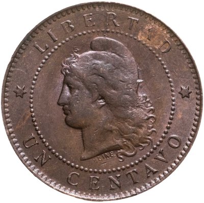 купить Аргентина 1 сентаво (centavo) 1891