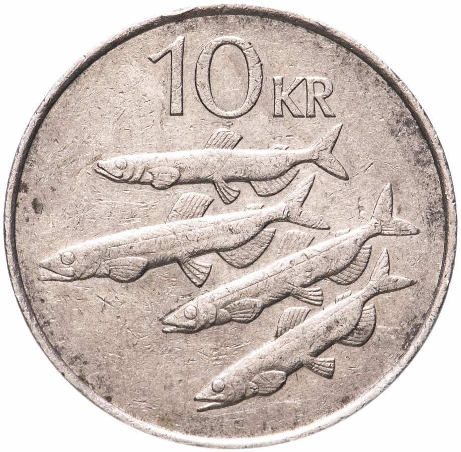 купить Исландия 10 крон (kronur) 1984-1987 (не магнетик)