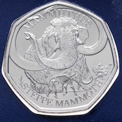 купить Великобритания 50 пенсов 2024 "Гиганты ледникового периода - Степной мамонт" в коинкарте