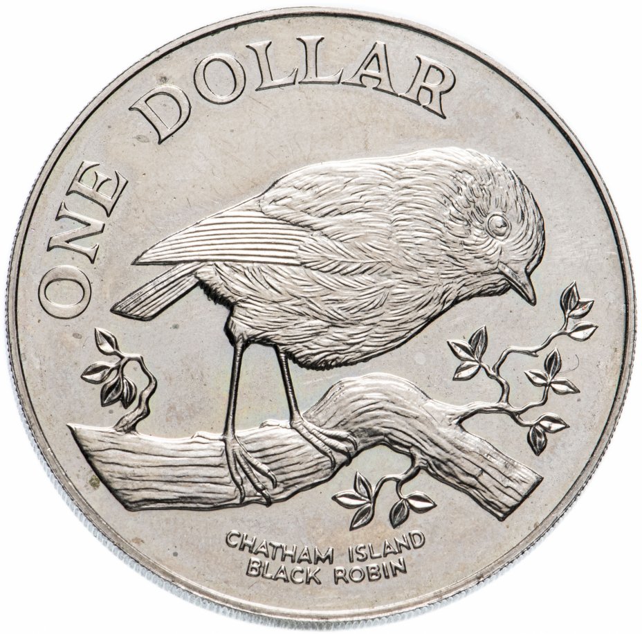 купить Новая Зеландия 1 доллар (dollar) 1984 "Чёрный Робин (Остров Чатем)"
