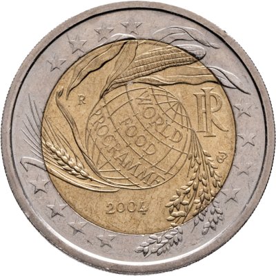 купить Италия 2 евро (euro) 2004 "50 лет Всемирной Продовольственной программы"