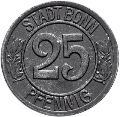 купить Германия, Бонн, нотгельд 25 пфеннигов 1920 "Людвиг ван Бетховен"
