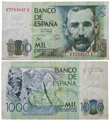 купить Испания 1000 песет 1979 (Pick 158)
