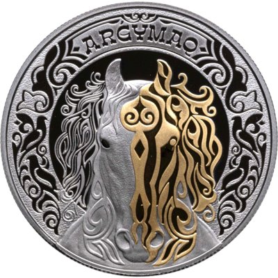 купить Казахстан 200 тенге 2025 "Культовые животные - тотемы кочевников - лошадь Аргамак" PROOF в футляре