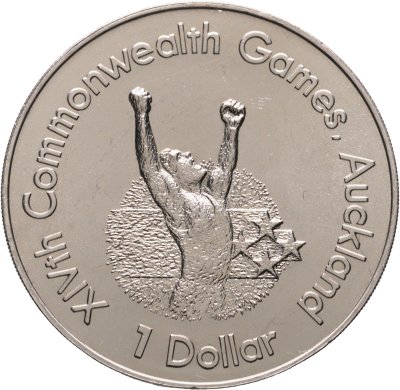 купить Новая Зеландия 1 доллар (dollar) 1989 "XIV Игры Содружества 1990 - Бегун"