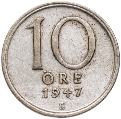 купить Швеция 10 эре (ore) 1947 TS