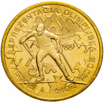 Купить Польша 2 злотых  2014 "Сочи 2014"