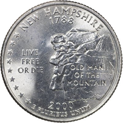 купить США 25 центов [Квотер] 2000 D [KM#308] "Нью-Гэмпшир"