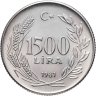Купить Турция 1500 лир (lira) 1981 ФАО