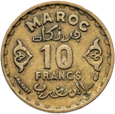 купить Марокко 10 франков (francs) 1952