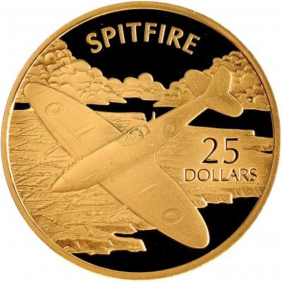 Купить Соломоновы острова 25 долларов 2005 "Авиация. Самолёт SPITFIRE"