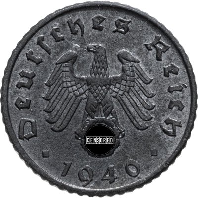купить Германия, Третий рейх 5 рейхспфеннигов 1940, знак монетного двора "А" - Берлин