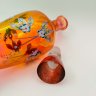 Купить Набор для крепких напитков с цветочным декором и обсыпкой (графин и 5 бокалов), стекло, роспись, налепы, Чехословакия, 1970-1990 гг.