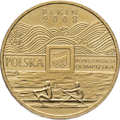 купить Польша 2 злотых 2008 [KM#Y.644] Польская сборная на Олимпиаде в Пекине. 2008