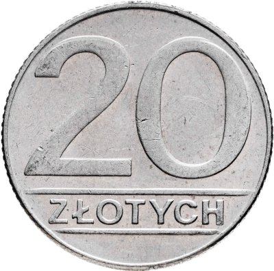купить Польша 20 злотых (zlotych) 1990