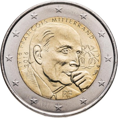 купить Франция 2 euro (евро) 2016 100 лет со дня рождения Франсуа Миттерана